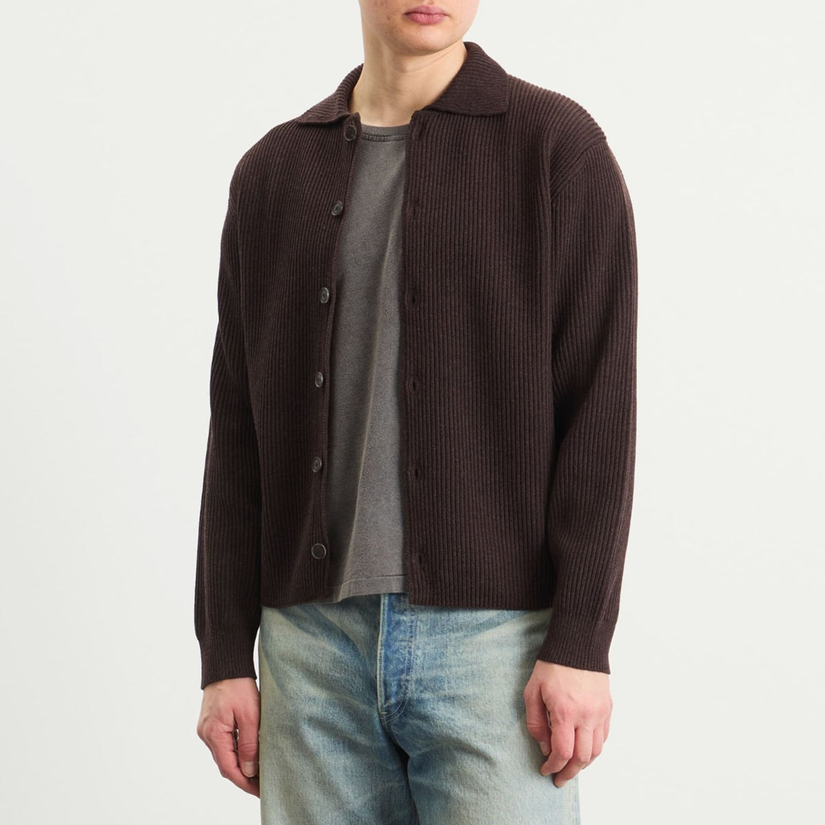 Auralee Rib Knit Cardigan
