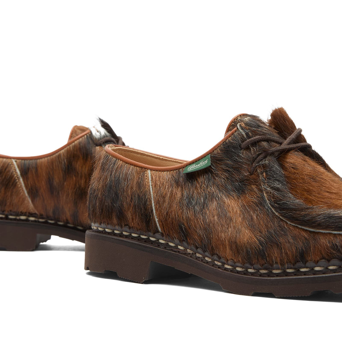 Paraboot Michael Cow Hair Leather Lace Up Derby Shoe