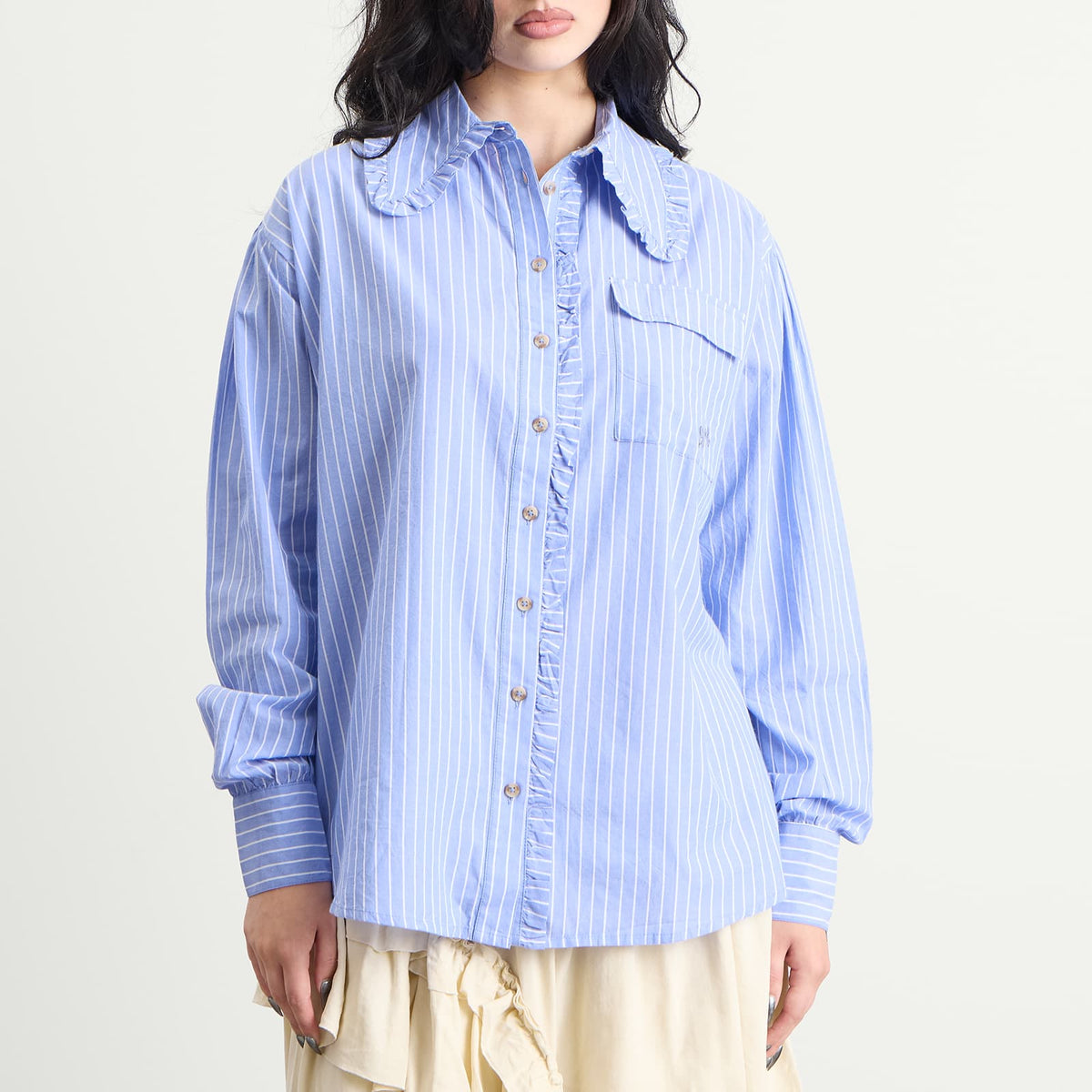 Damson Madder Kendall Ruffle Shirt