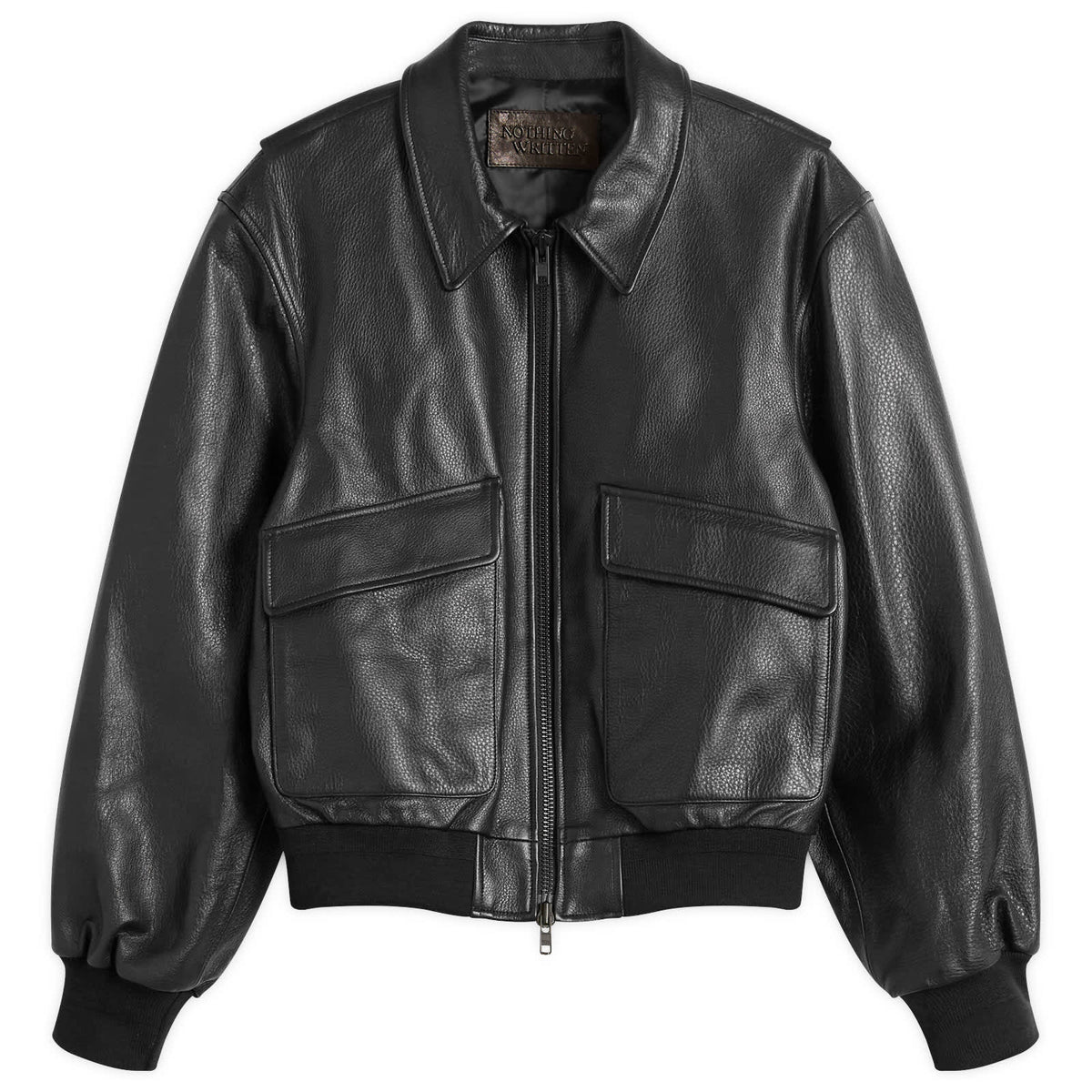 Nothing Written Classic Leather Flight Jacket