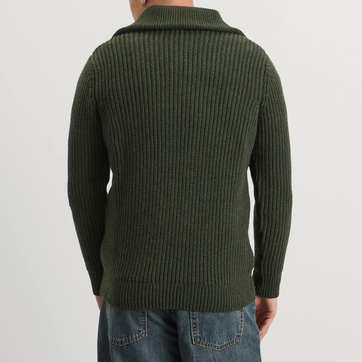Armor-Lux Half Zip Rib Knit Jumper