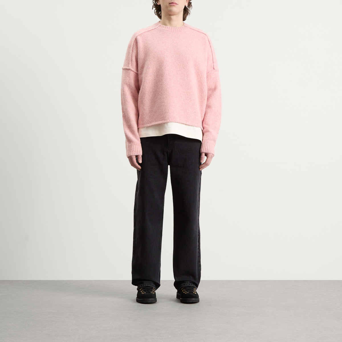 about:blank Exposed Mock Neck Jumper