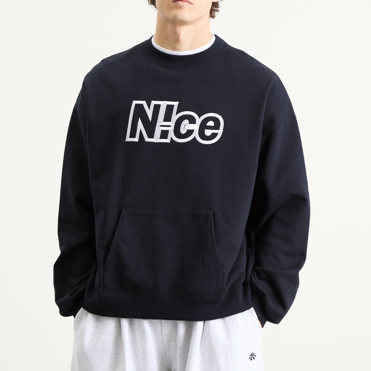 N!ce Embroidered Logo Sweatshirt
