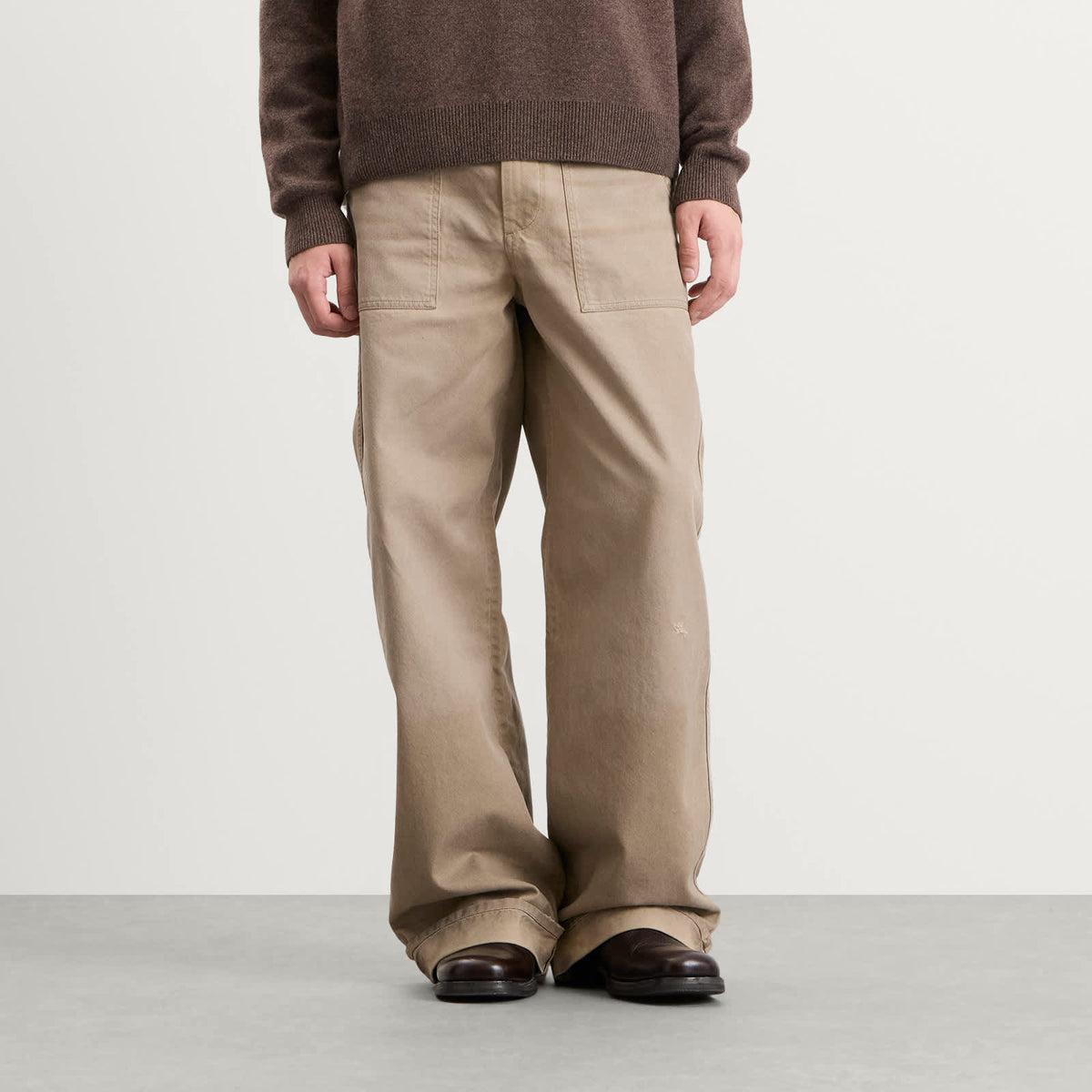 Acne Studios Plinty Rustic Cotton Twill Trousers