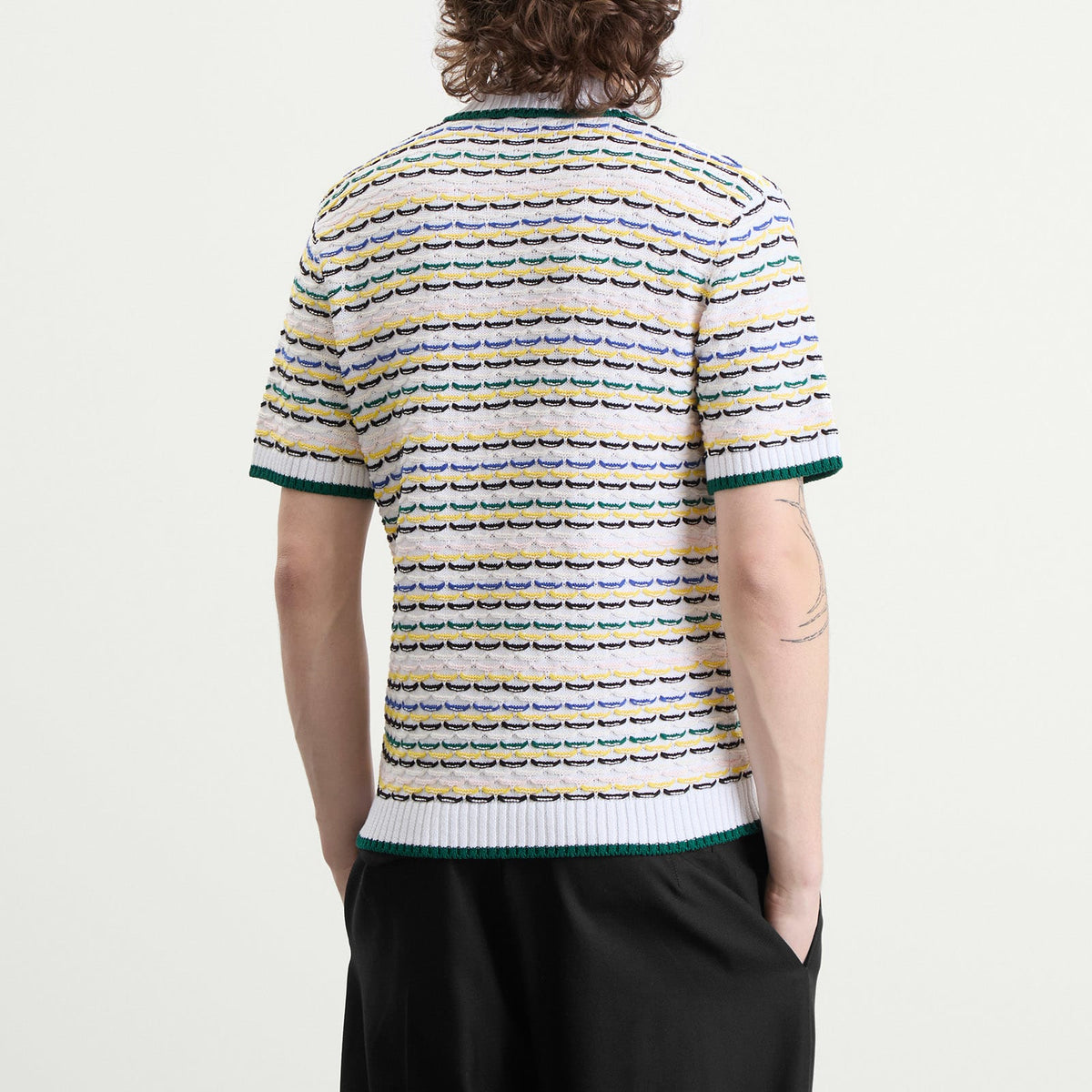 Casablanca Tuck Stitch Polo Shirt