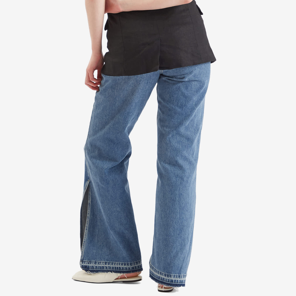 STEL Split Hem Relaxed Denim Jeans