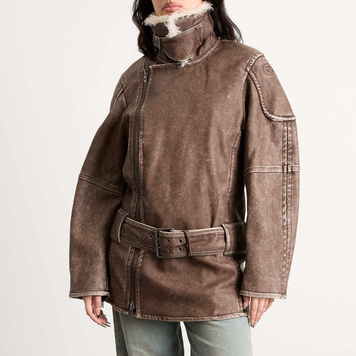 Diesel G-Eyser Faux Shearling Coat