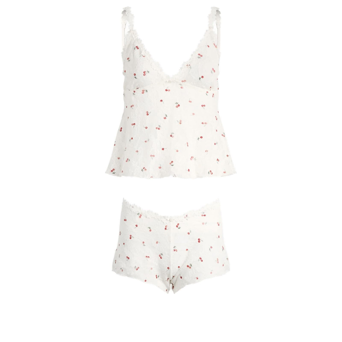 SKIMS Stretch Lace Triangle Cami & Short Set
