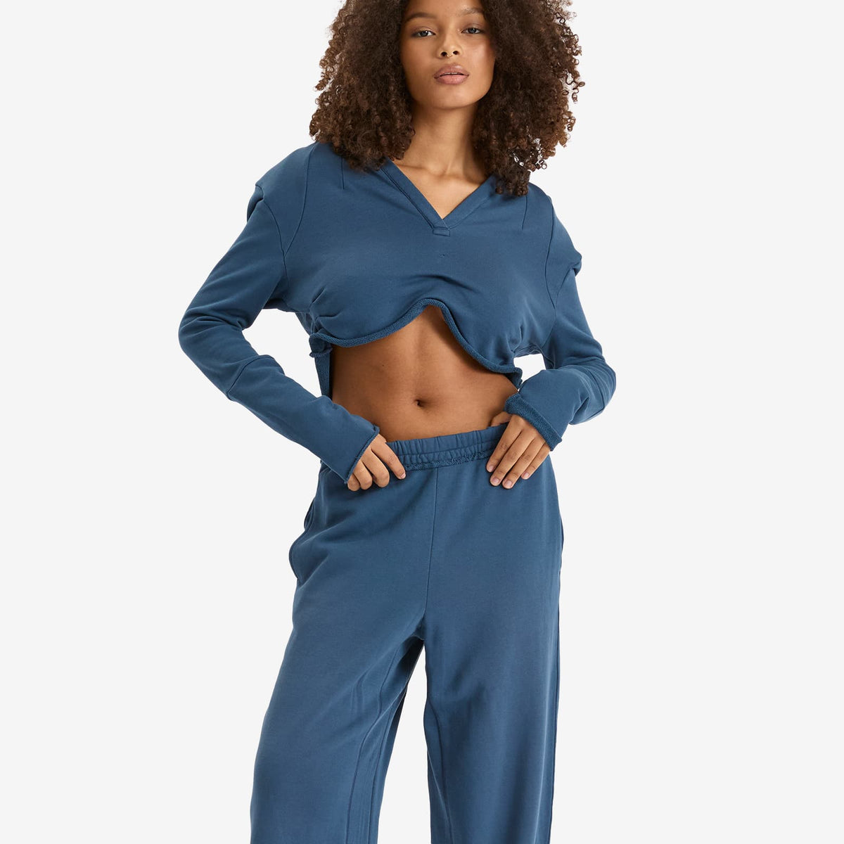 SKIMS Shoulder Pad Cropped Hoodie