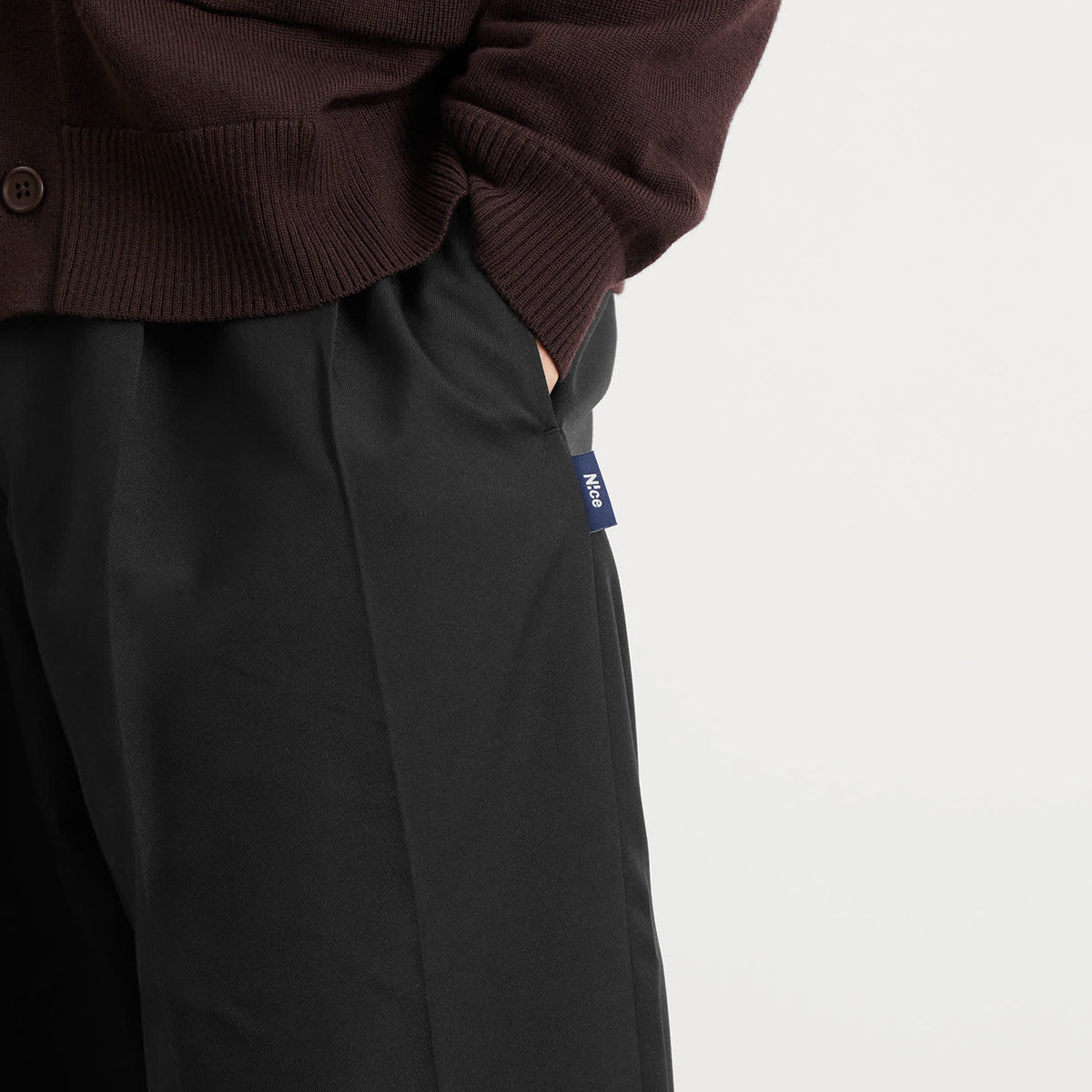 N!ce Double Pleat Belted Trousers