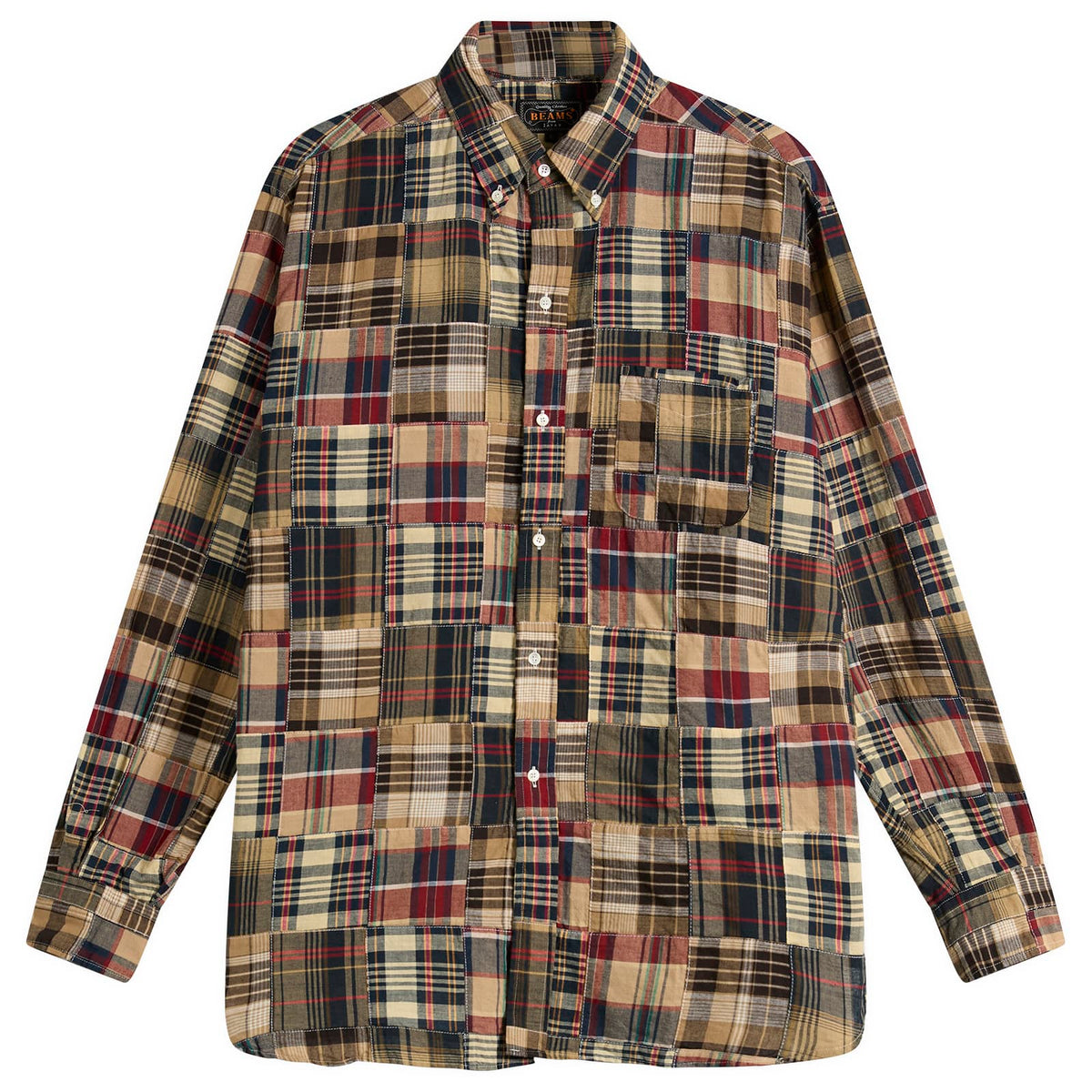 Beams Plus Patchwork Madras Shirt