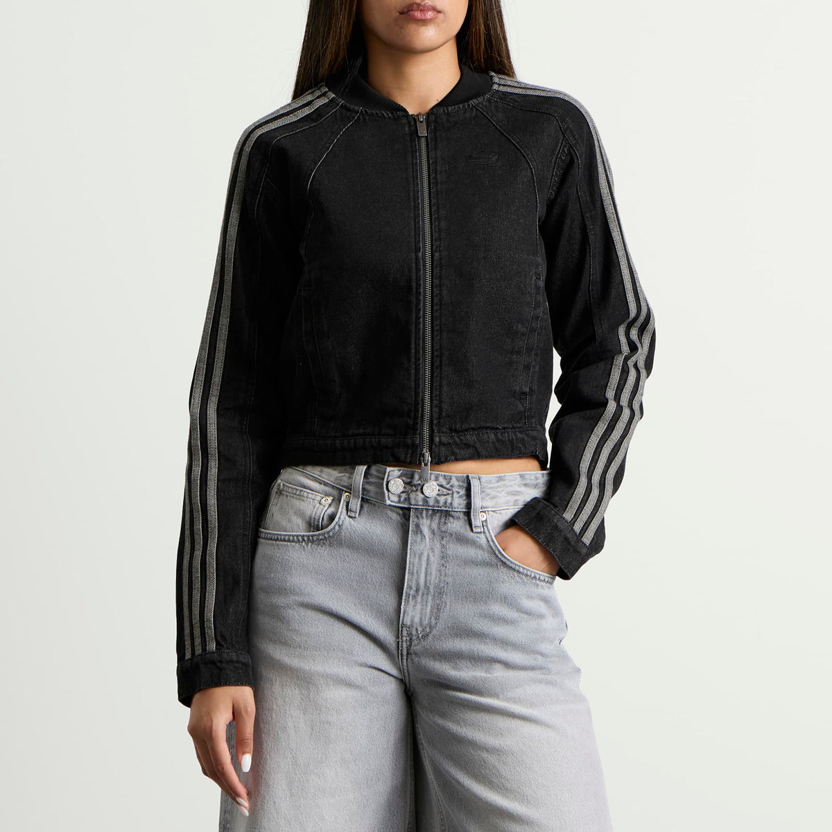 adidas Fitted Denim Track Top