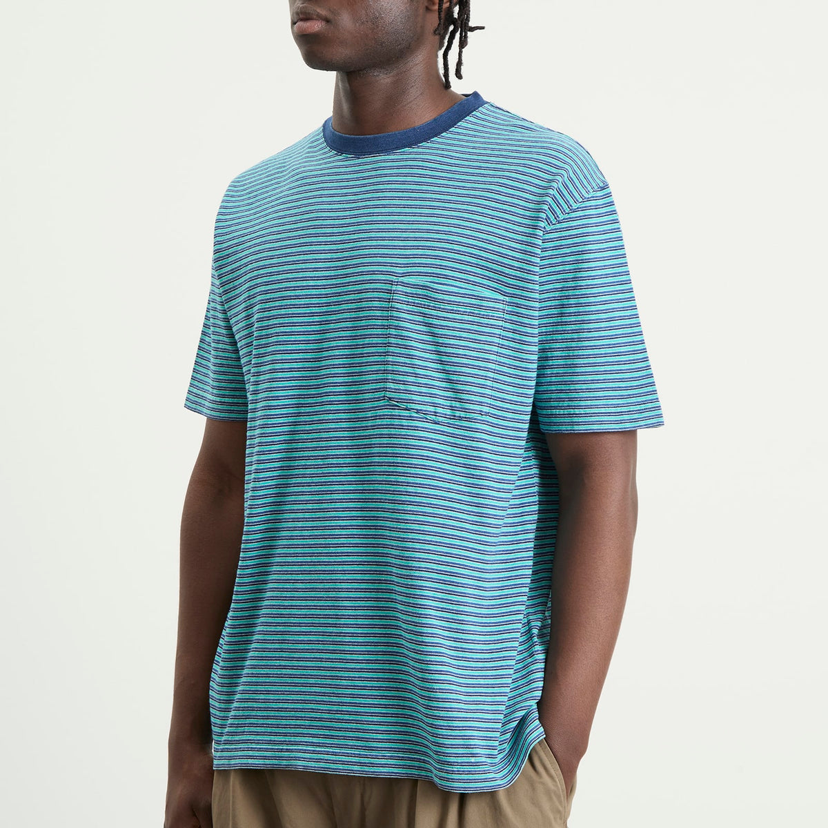 Beams Plus Multi Stripe Pocket T-Shirt