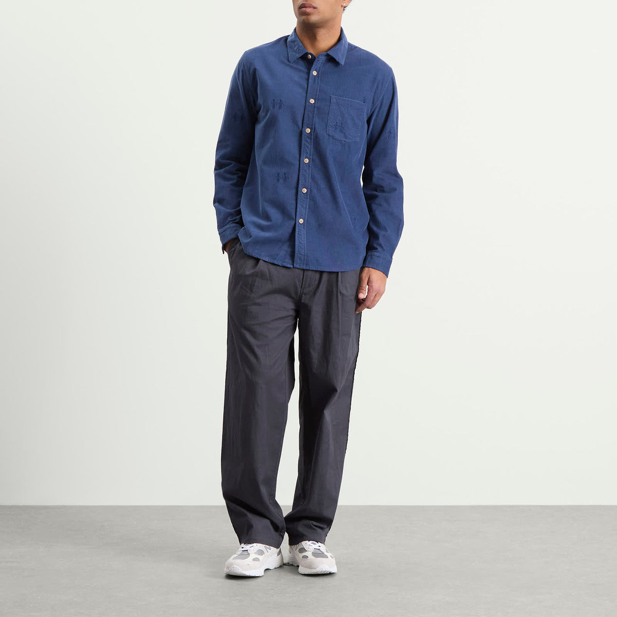Folk Embroidery Direction Babycord Shirt
