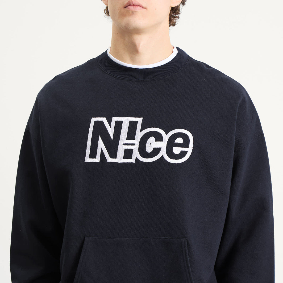 N!ce Embroidered Logo Sweatshirt