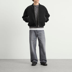 Studio Nicholson Shearling Leather Bomber Jacket Black – END.