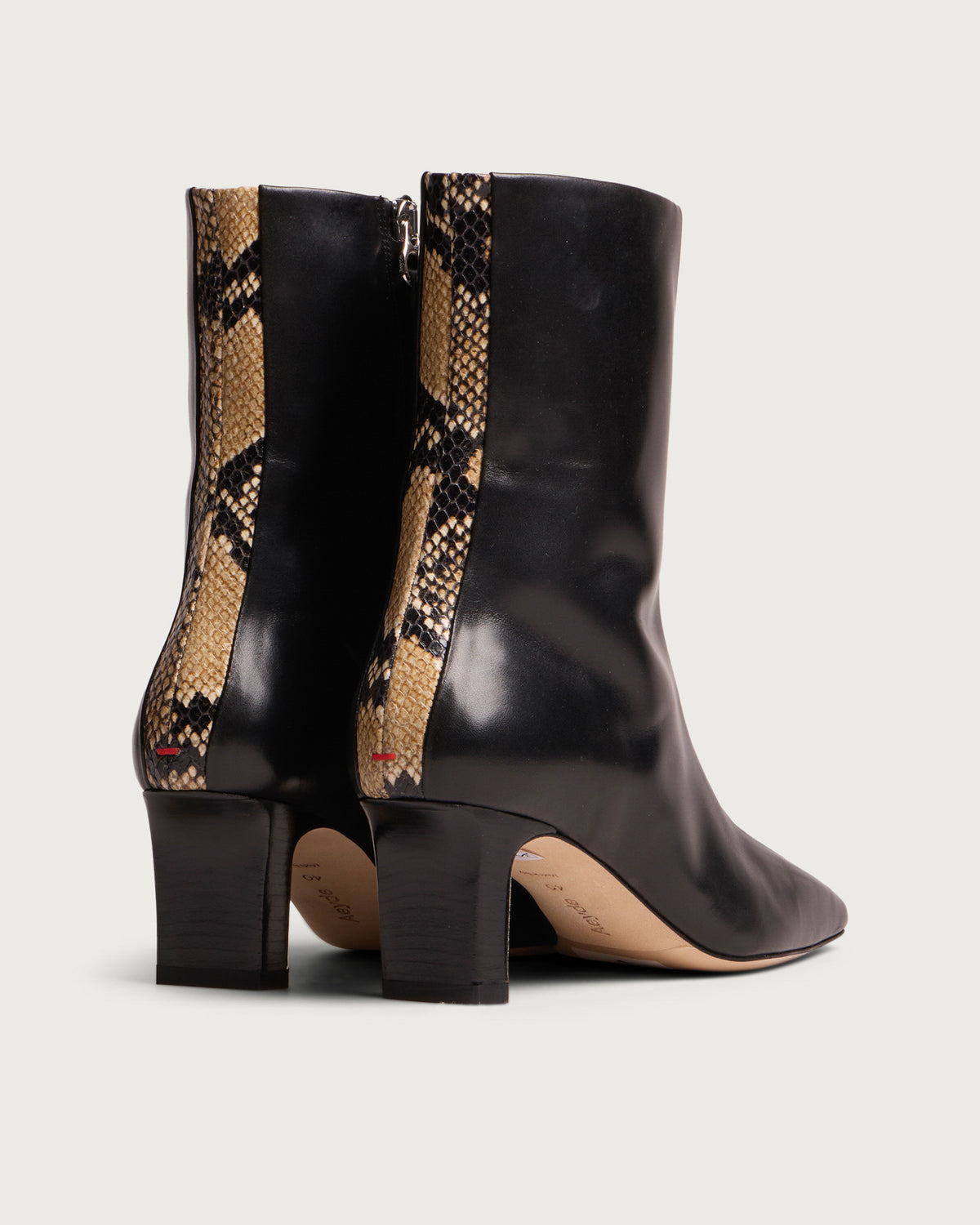 Aeyde Billie Square Toe Heel Ankle Boots