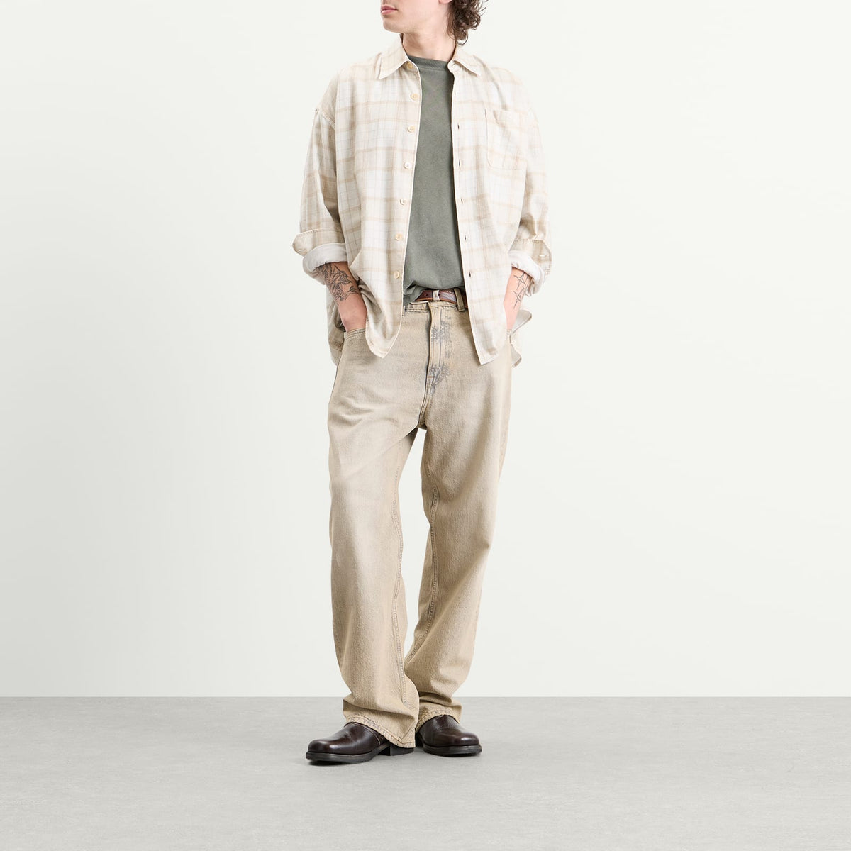 Our Legacy Stella Check Print Borrowed Shirt
