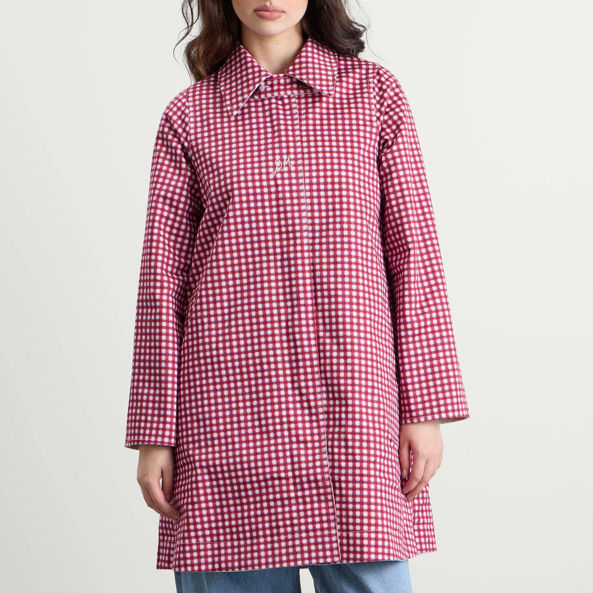 Damson Madder Mercedes Bow Reversible Trench Coat