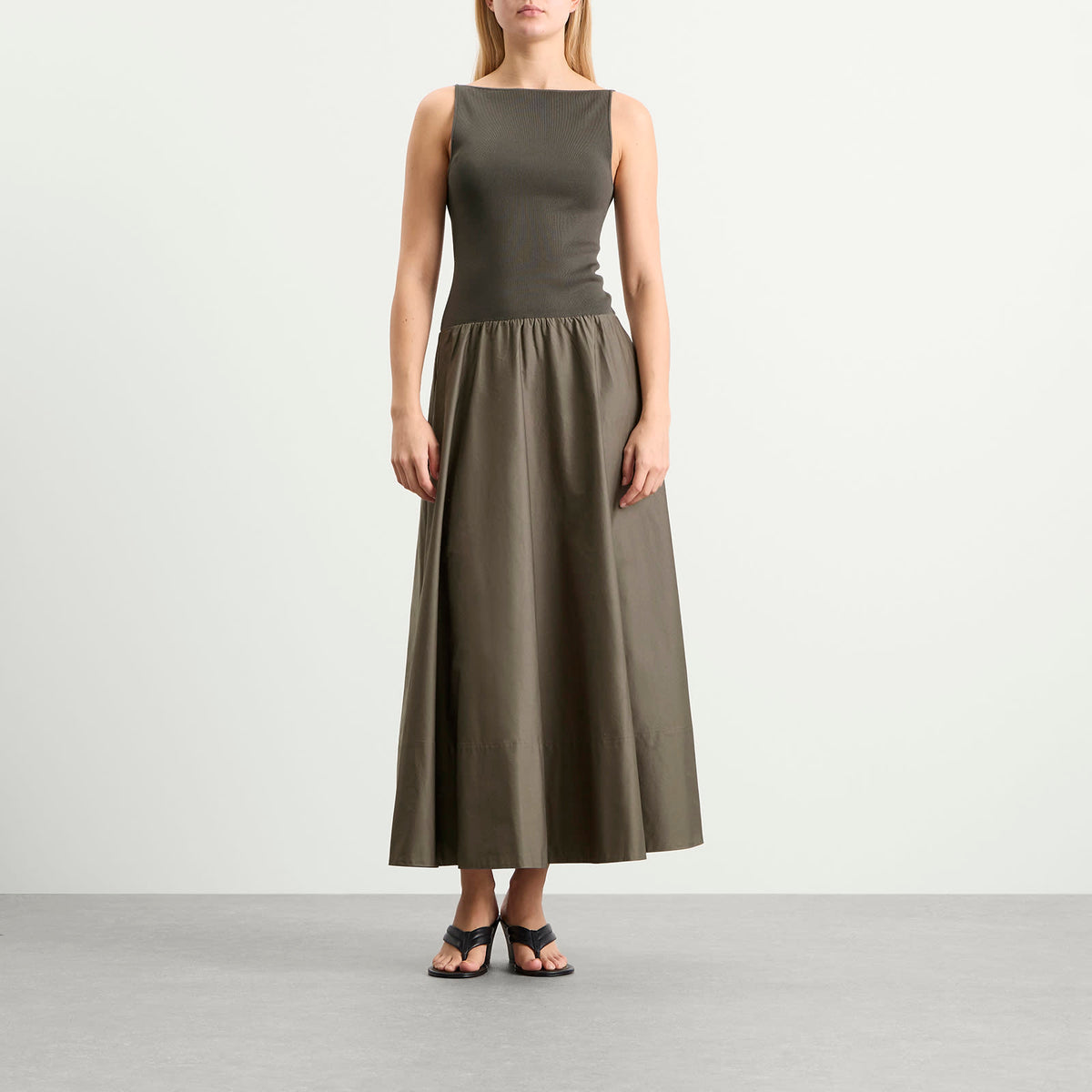 St. Agni Backless Circle Hem Dress