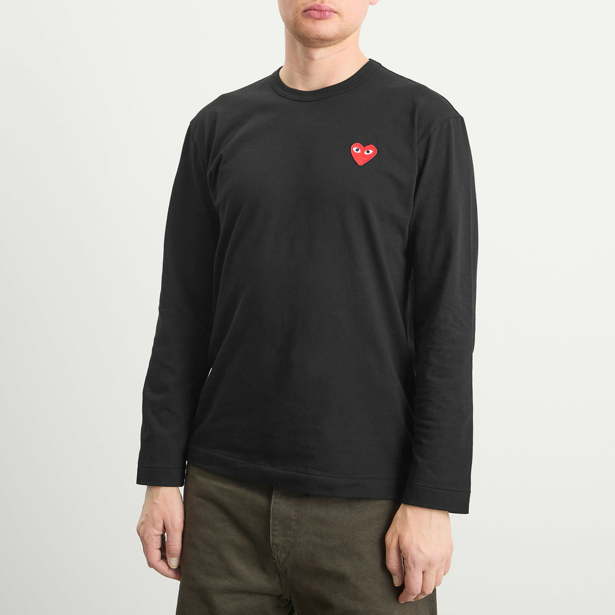 Comme des Garçons Play Long Sleeve Basic Logo T-Shirt