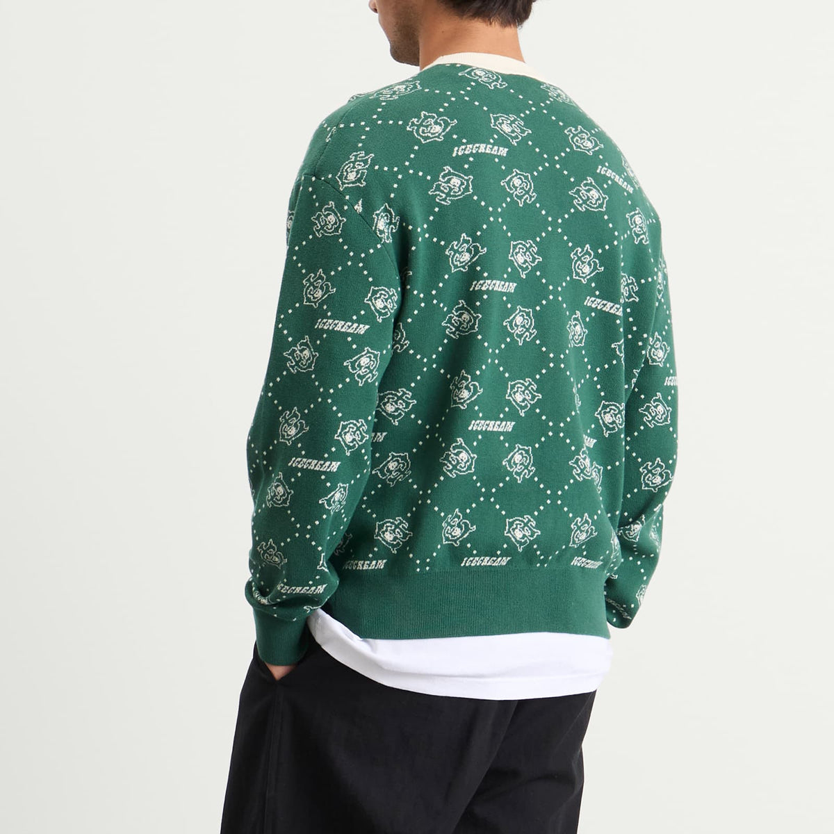 ICECREAM Monogram Knit Cardigan