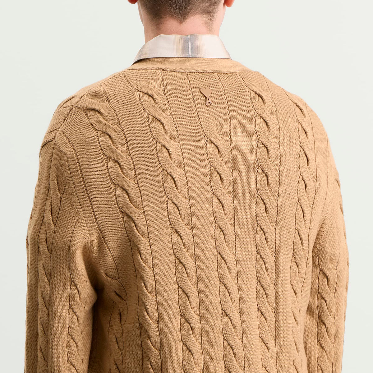 AMI Paris Cable Stitch Cardigan
