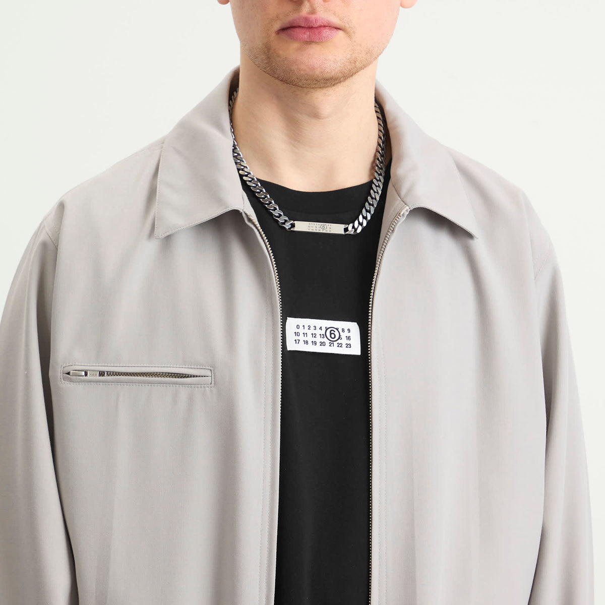 MM6 Maison Margiela ID Tag Curb Necklace
