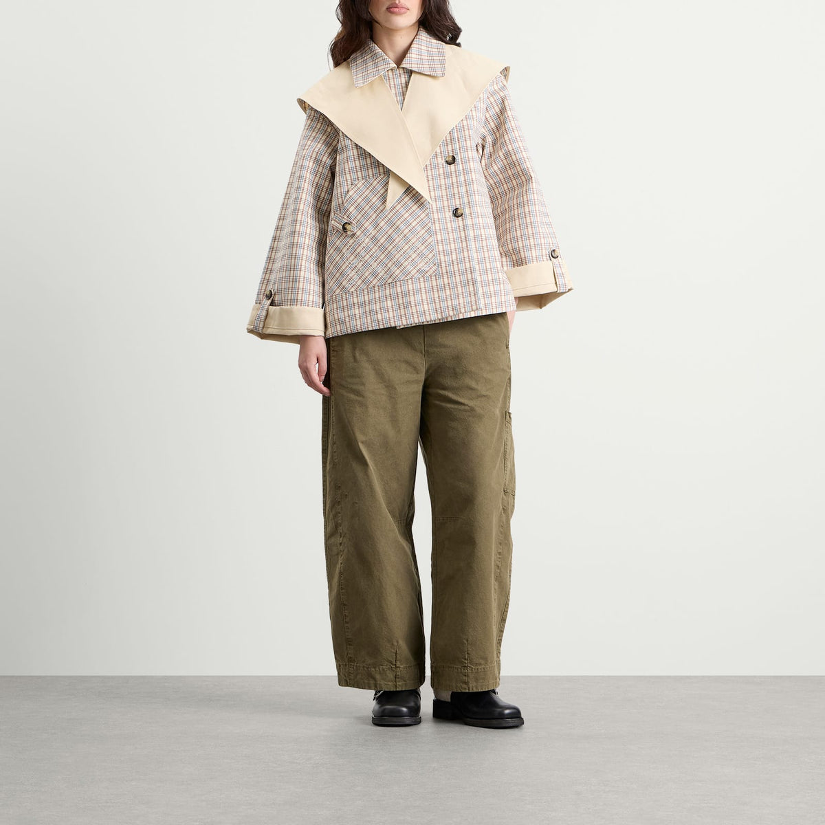 Damson Madder Jerry Reversible Crop Trench Coat