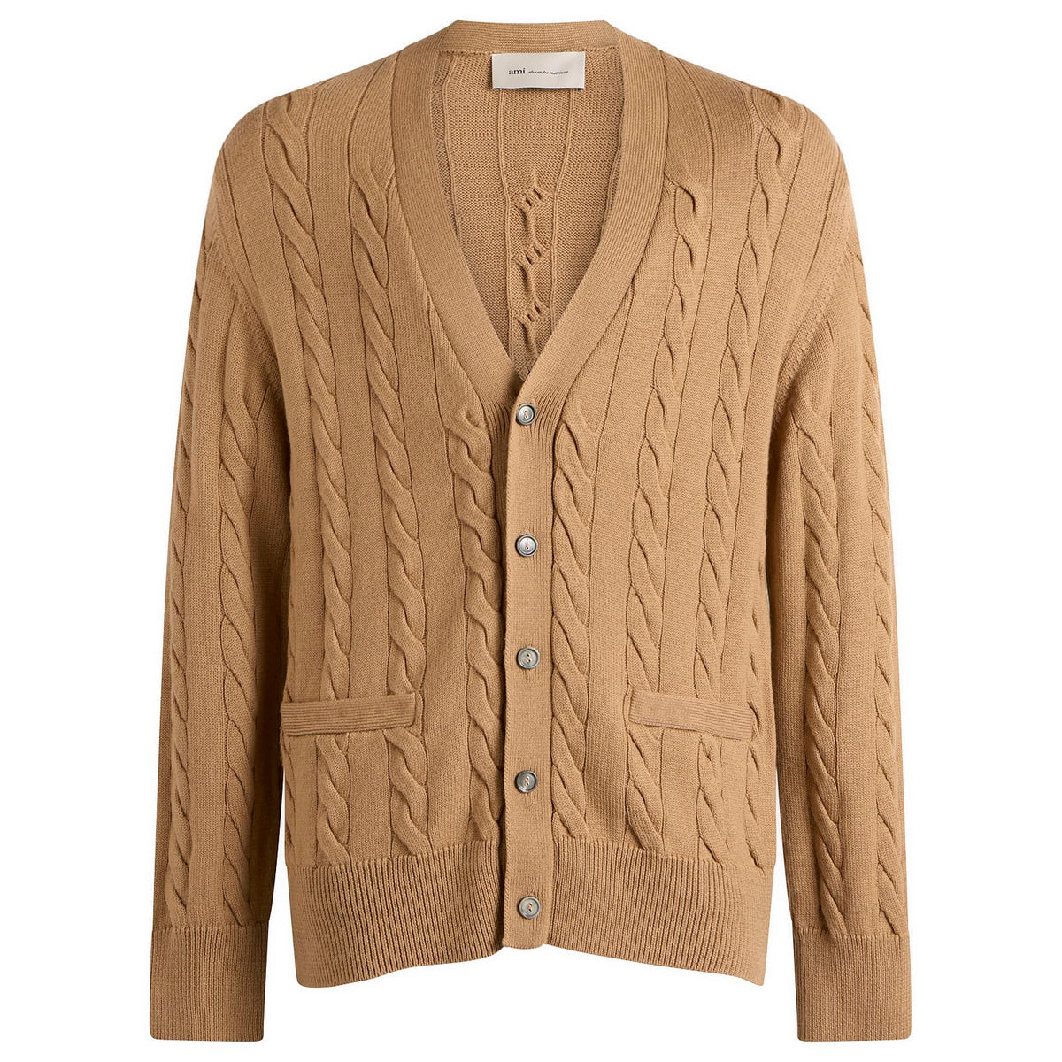 AMI Paris Cable Stitch Cardigan