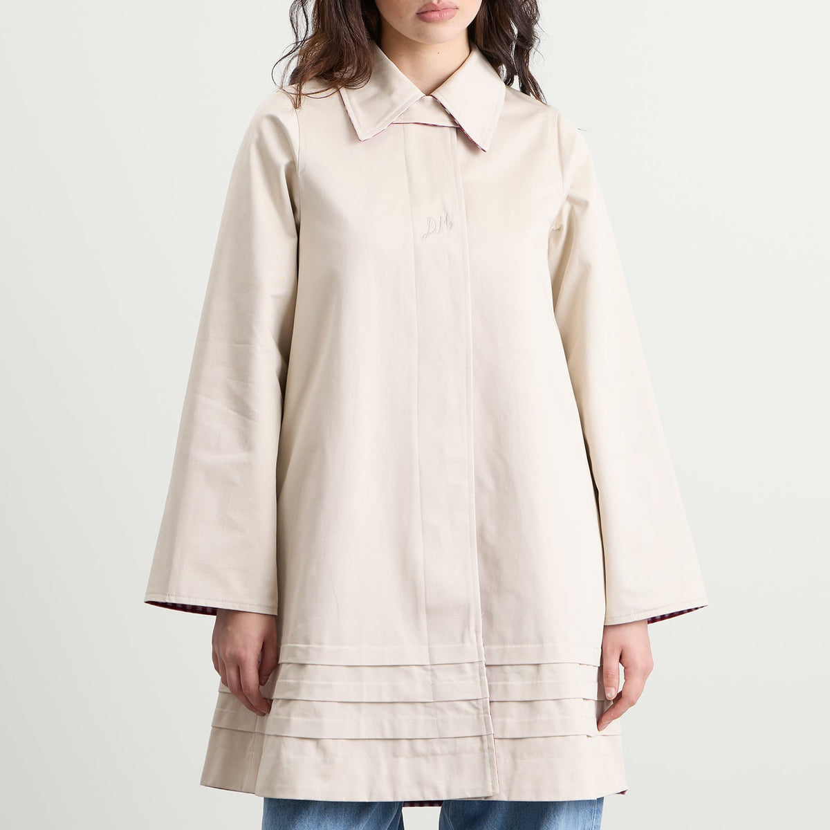 Damson Madder Mercedes Bow Reversible Trench Coat