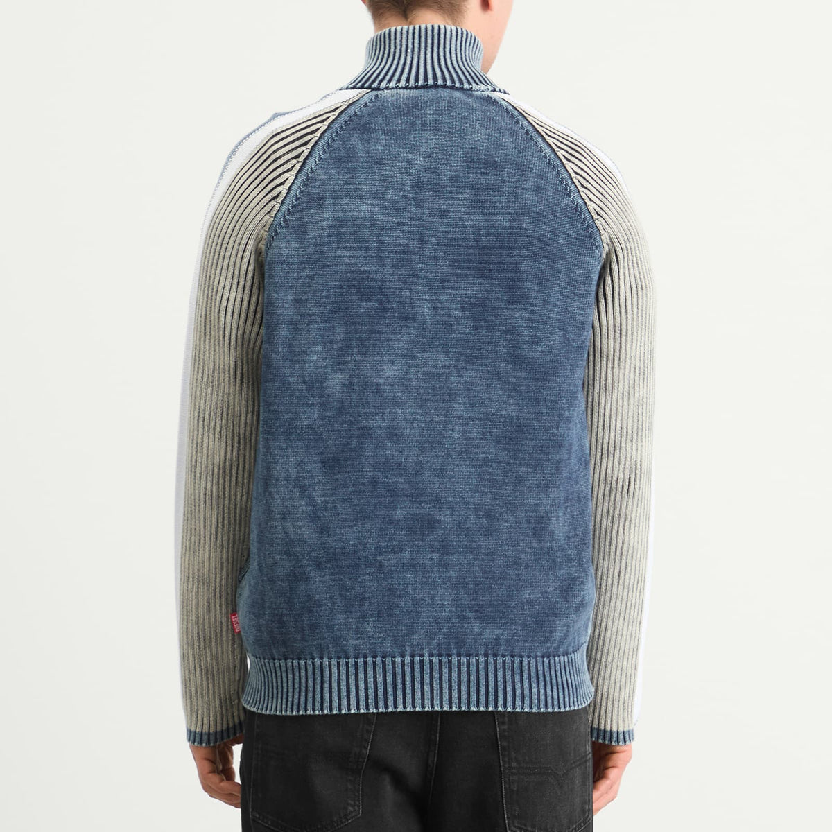 Diesel Indigo Knit Zip Cardigan