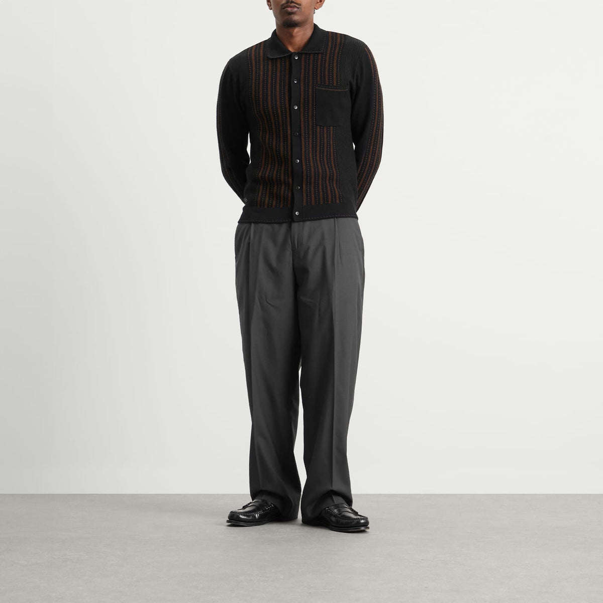 Percival Appendix Long Sleeve Knitted Shirt