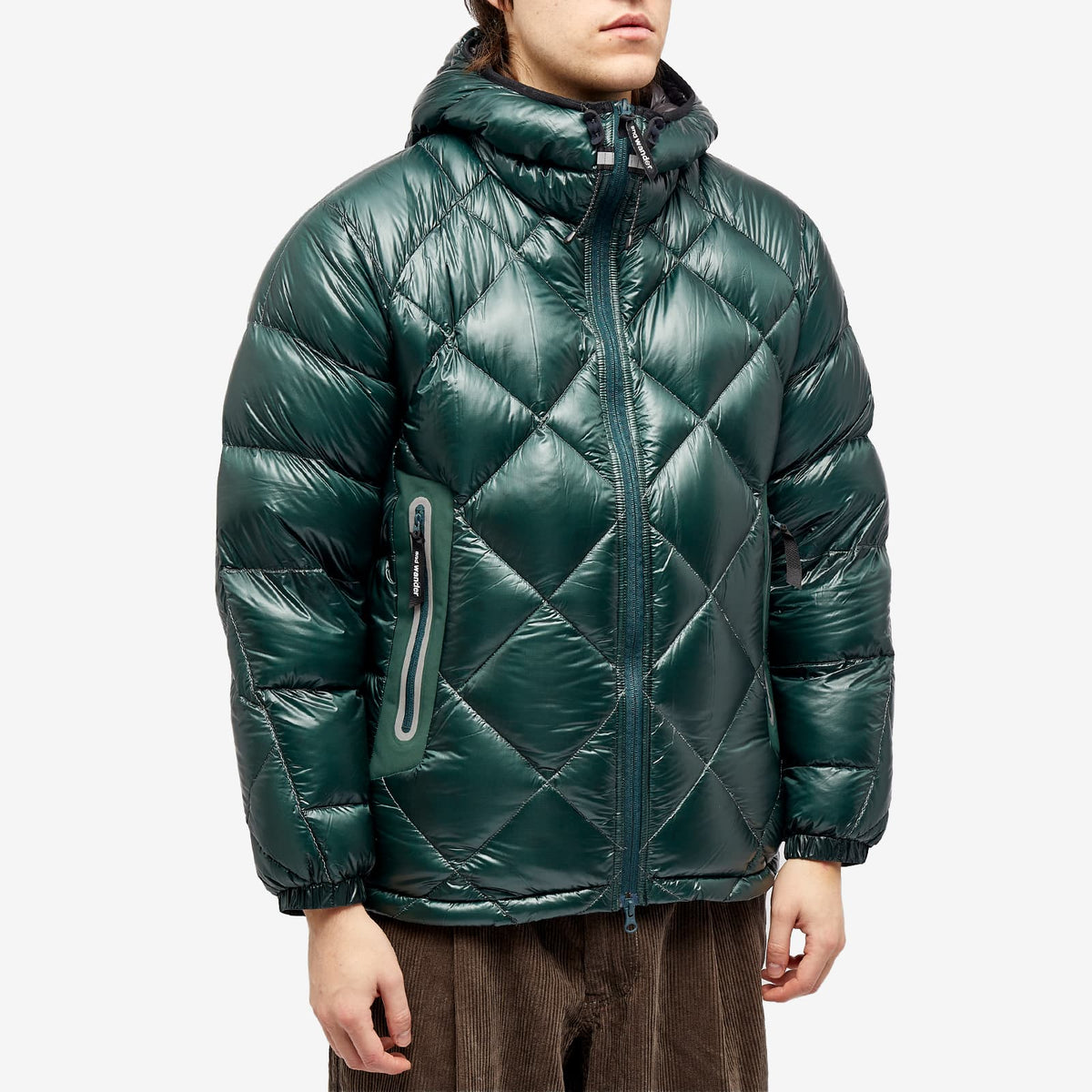 and wander Diamond Stitch Down Hooded Jacket