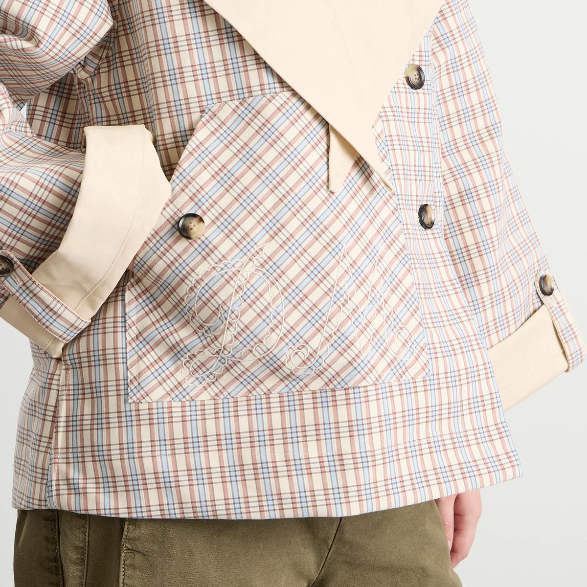 Damson Madder Jerry Reversible Crop Trench Coat