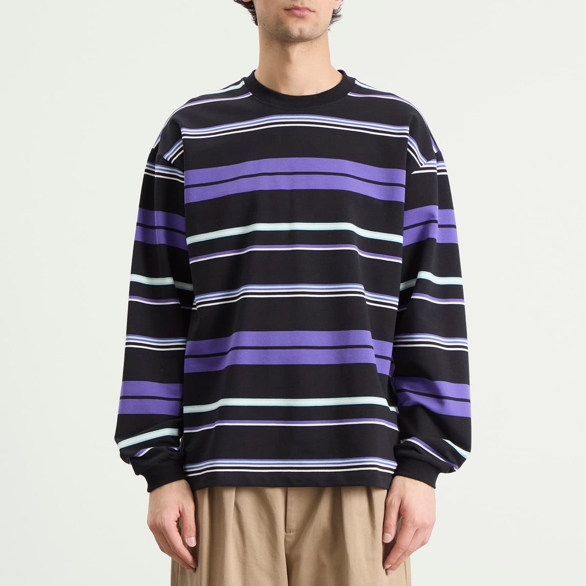 BEAMS Multi Stripe Long Sleeve T-Shirt