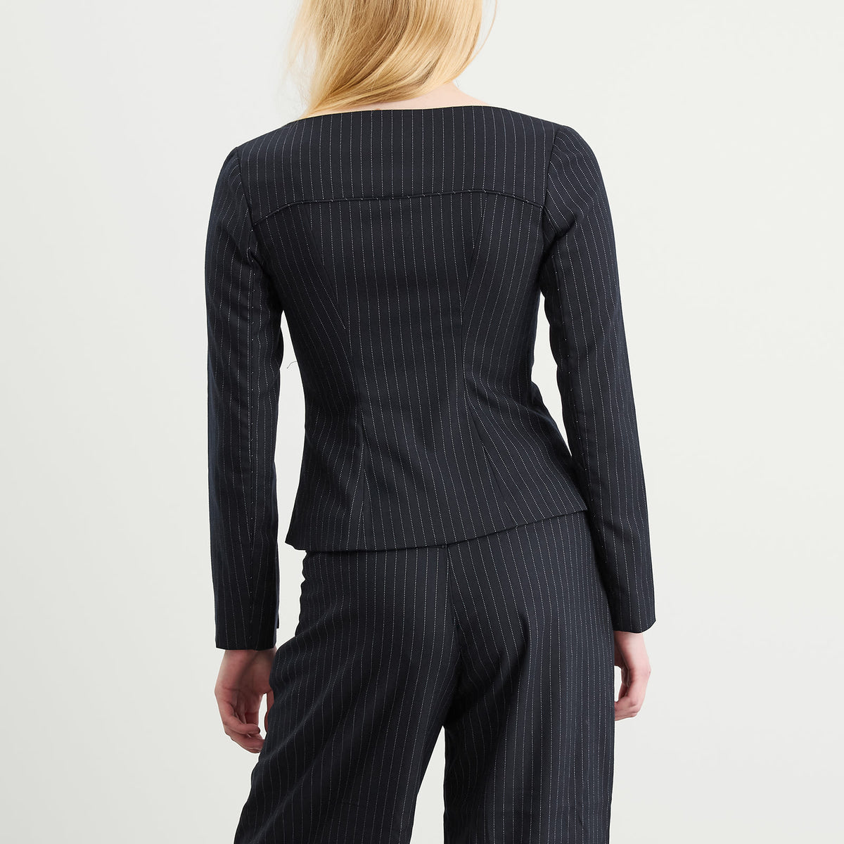 Peachy Den Bardot Long Sleeve Button Front Top