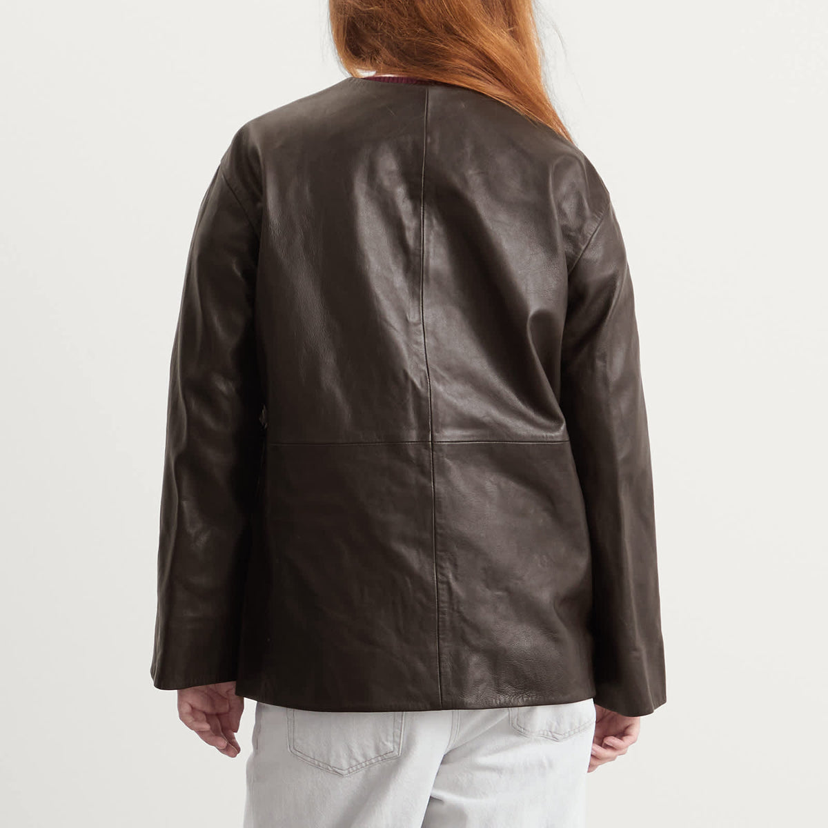 Róhe Mandarin Leather Jacket