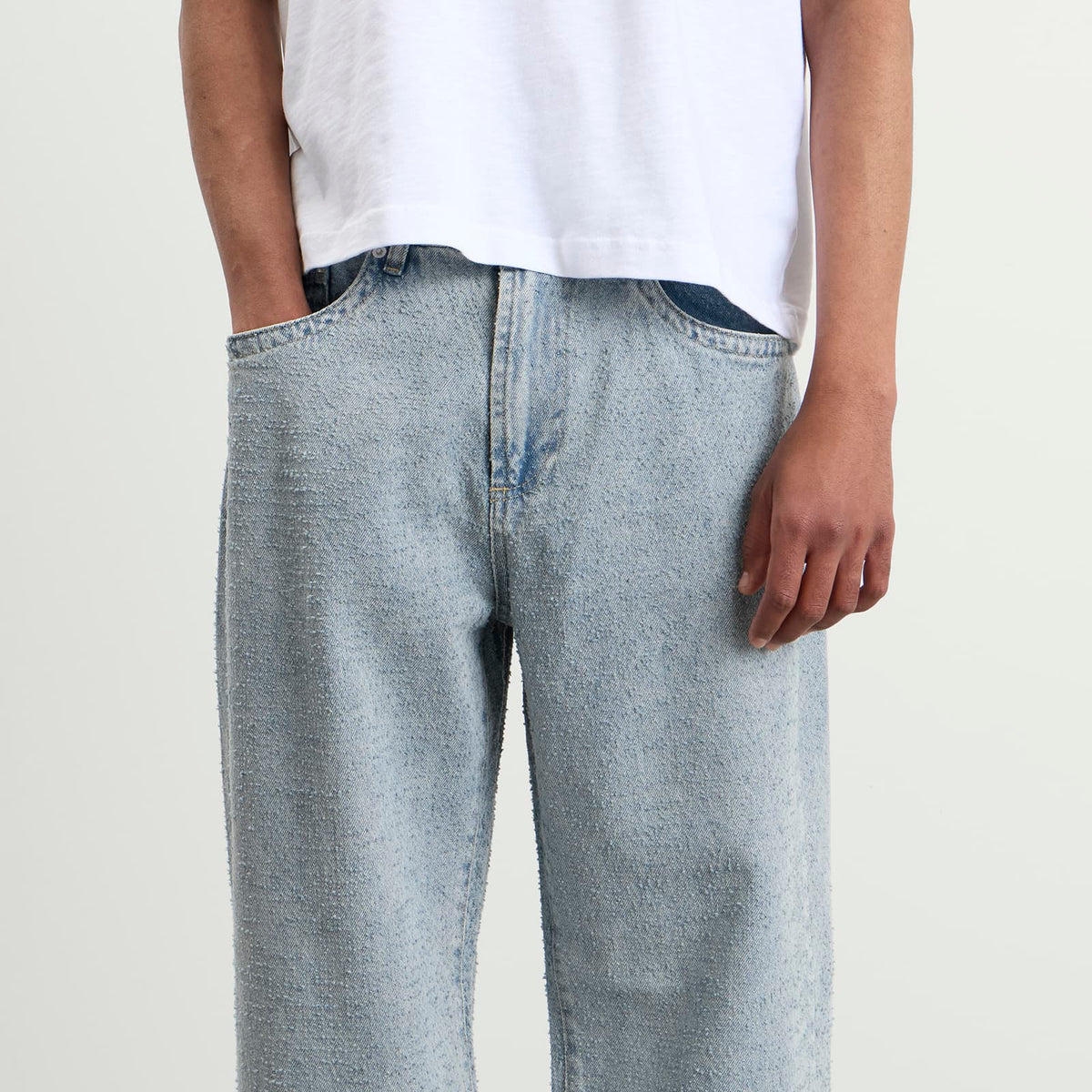 MKI Twisted Weave Wide Leg Jeans