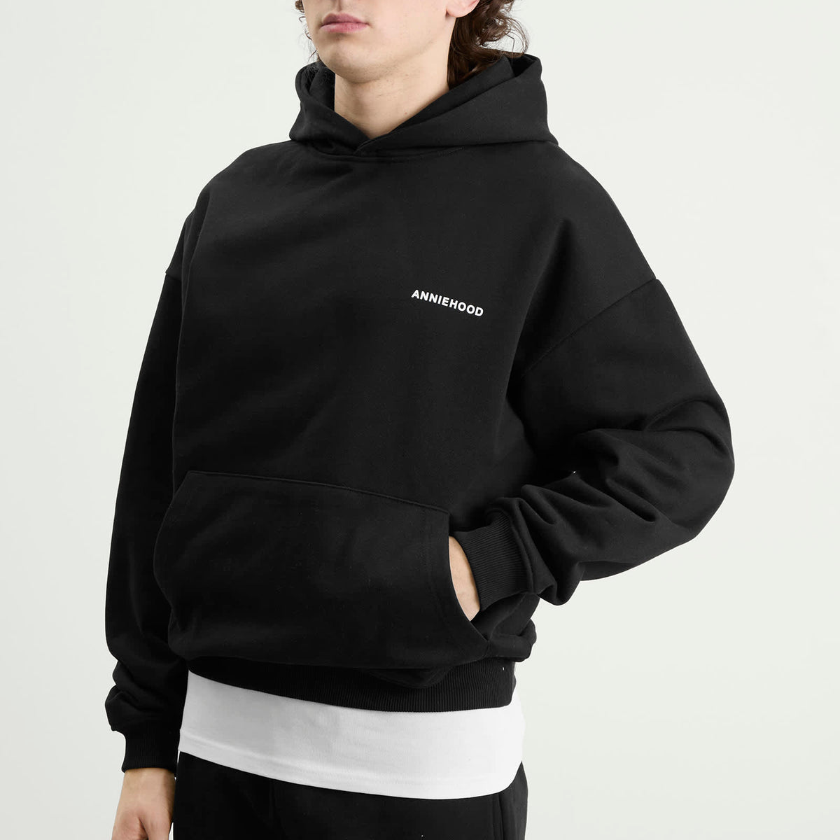 ANNIE HOOD Mini Logo Hoodie