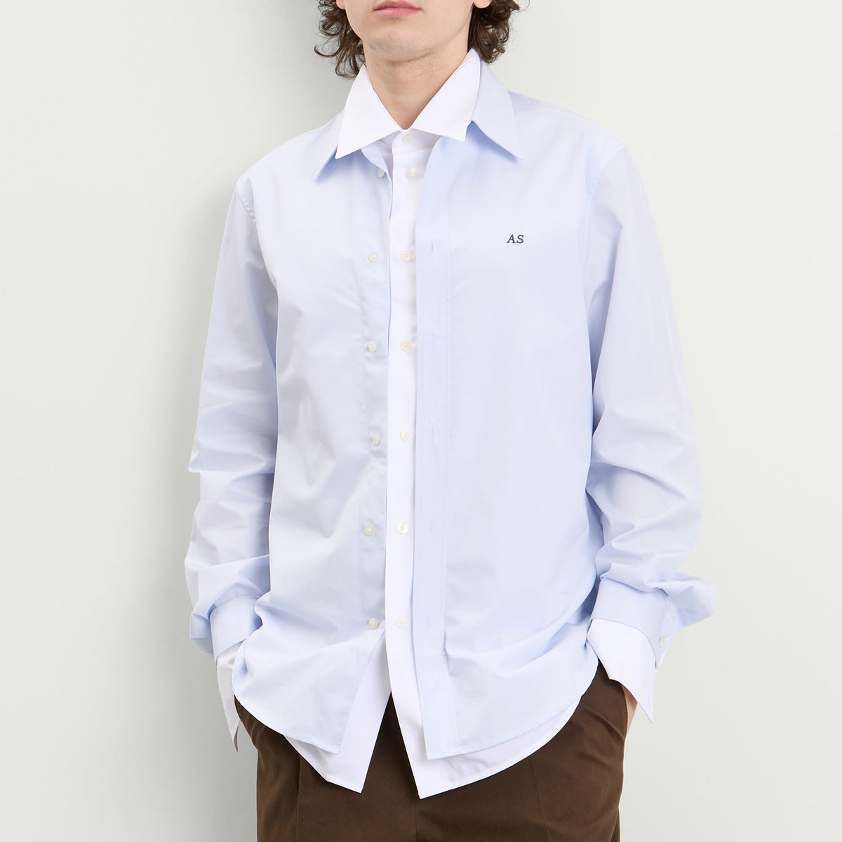 Acne Studios Sont Poplin Long Sleeve Shirt