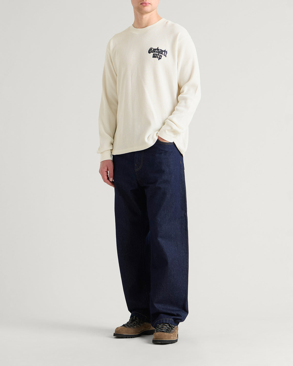Carhartt WIP Long Sleeve Blackletter Waffle T-Shirt
