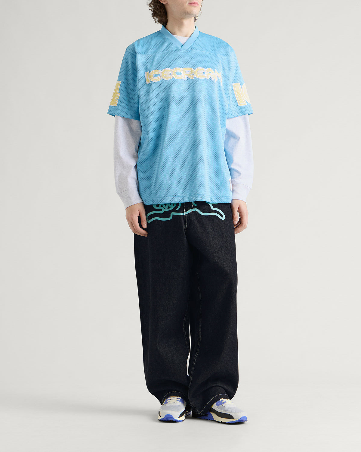 ICECREAM Triple Scoop Running Dog Denim Pants