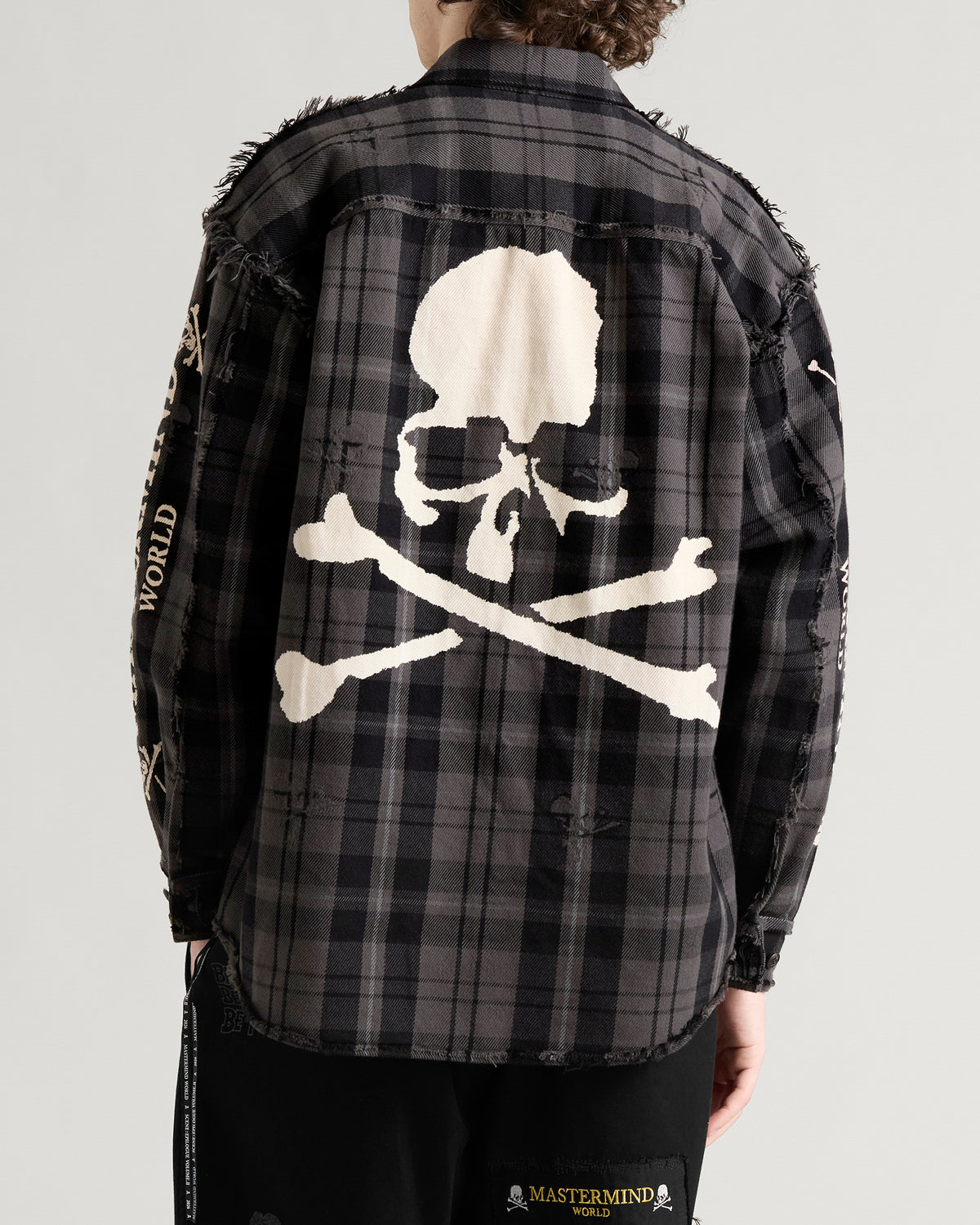 MASTERMIND WORLD Damaged Reversible Plaid Shirt