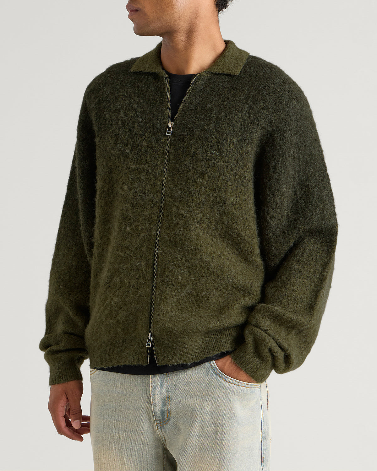 Dime Mohair Double Zip Knit