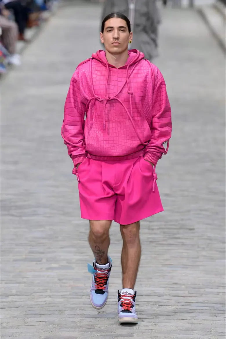Hector Bellerin on the runway for Louis Vuitton for SS20.