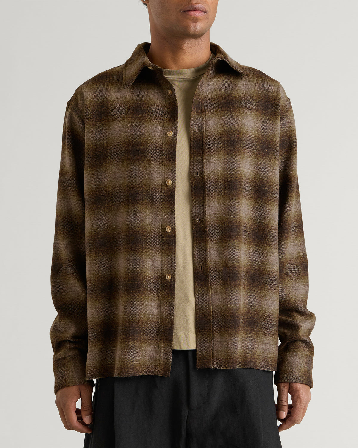 Beach Brains Hold Plaid Check Shirt