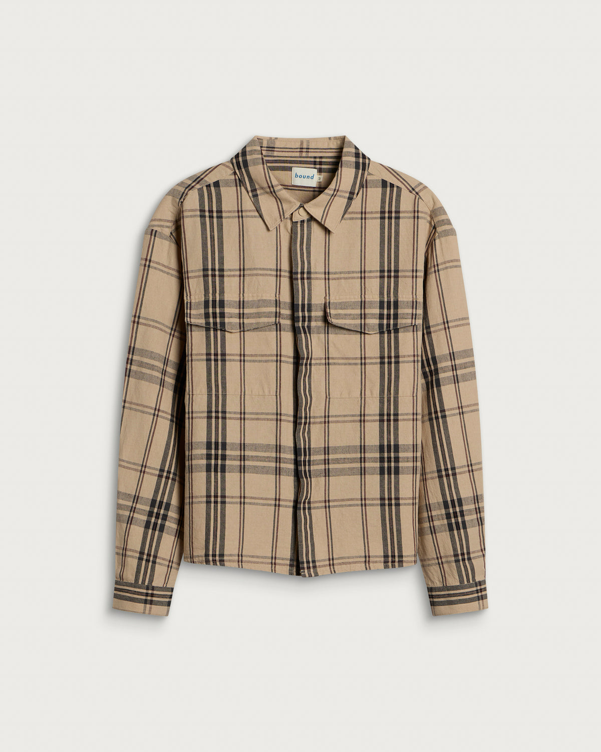 Bound Safari Check Linen Shirt