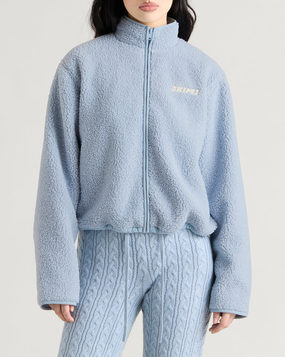 SKIMS Teddy Boxy Zip Up Jacket