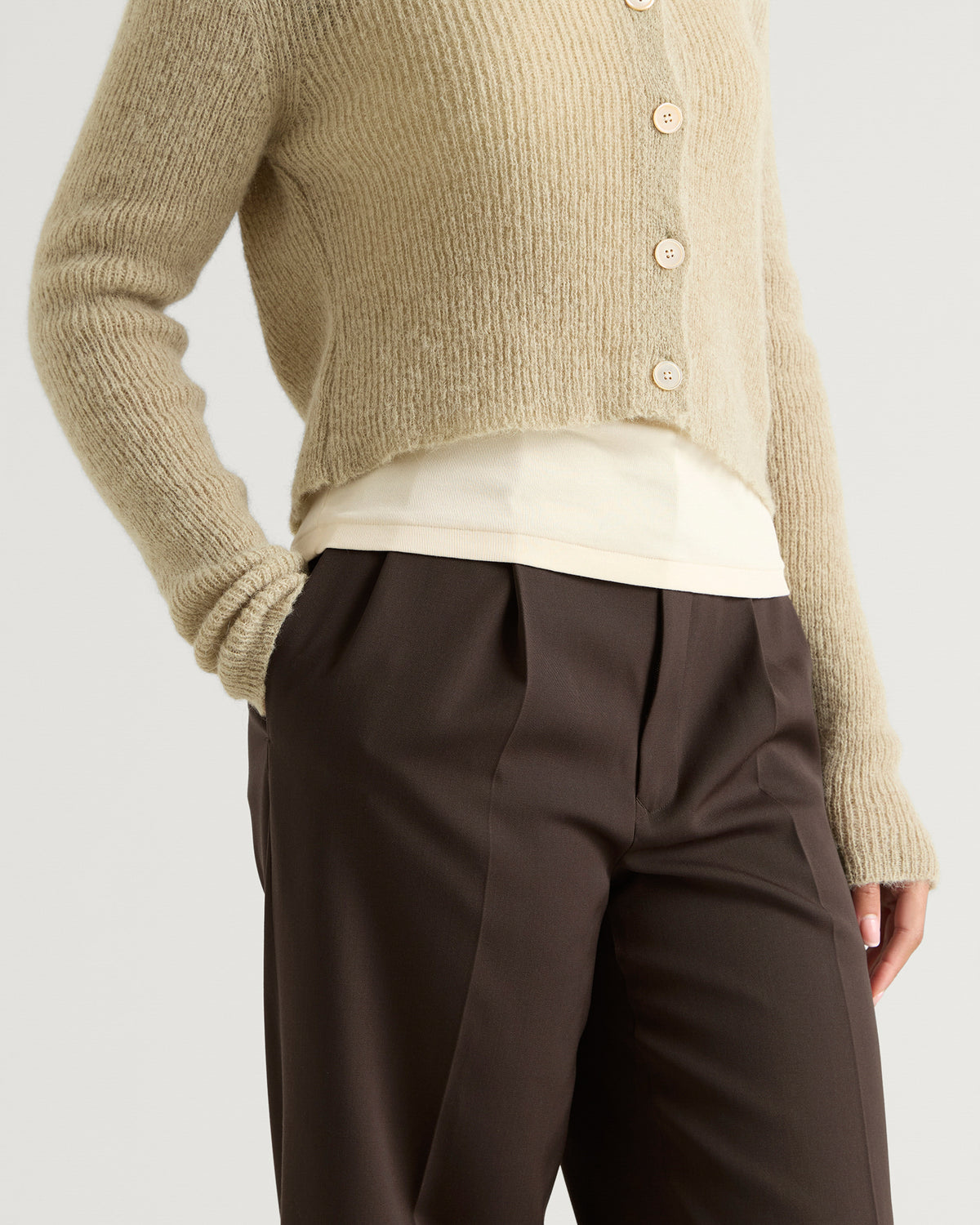 Auralee Gabardine Two-Tuck Slacks